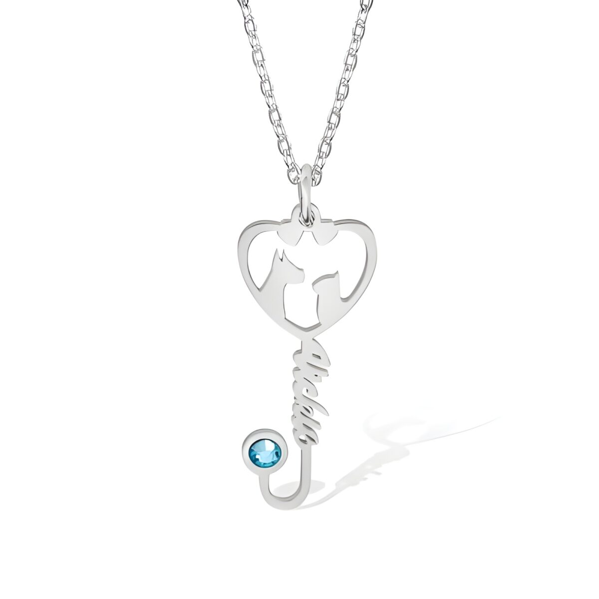 Sterling Silver Veterinary Necklace for pet caregivers