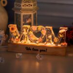 Illuminate Her Heart – Custom Floral Letter Night Light – A Tender Gift for Mom, Wife, or Girlfriend - Image 3