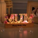 Illuminate Her Heart – Custom Floral Letter Night Light – A Tender Gift for Mom, Wife, or Girlfriend - Image 4