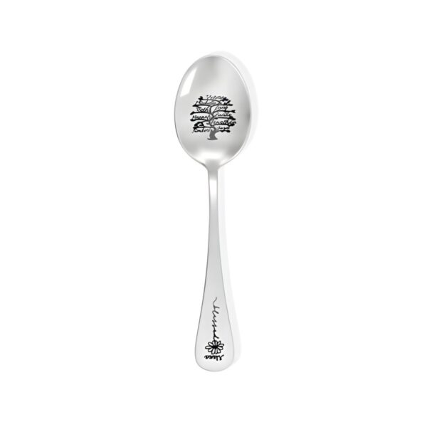 Engraved birth flower spoon for heartfelt gifting