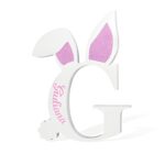 Personalized bunny letter decor for Easter celebrations