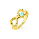 Embrace Eternal Love – Infinity Birthstone Ring with Angel Wings – A Promise for Her Most Cherished Moments - Image 2