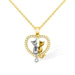 Embrace Tender Moments – Sterling Silver Cat Heart Pendant Necklace – For the One You Cherish - Image 2