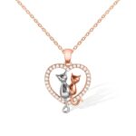 Embrace Tender Moments – Sterling Silver Cat Heart Pendant Necklace – For the One You Cherish - Image 3
