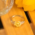 Embrace Sunshine and Hope – Custom Birthstone Sunflower Ring – For Her Special Moments - Image 5