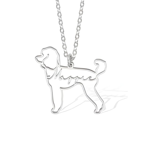 Custom pet name necklace for cherished pet lovers