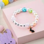 Celebrate Easter in Style with a Custom Bunny Name Pearl Bracelet – A Thoughtful Gift for Girls, Friends & Loved Ones - Image 2