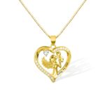 Embrace Eternal Love – Heart & Angel Name Necklace with Birthstone – A Cherished Keepsake for Mom, Grandma, or Wife - Image 2