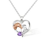 Embrace the Bond – Heart Necklace with Horse & Girl Charm – For Those Who Cherish Love and Loyalty - Image 2