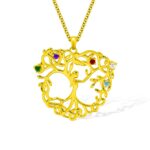 Embrace Family Bonds – Birthstone Tree of Life Necklace – A Cherished Keepsake for Mom and Grandma - Image 3
