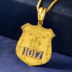 Honor Their Courage – Custom Police Badge Necklace – A Heartfelt Tribute for Fathers, Officers, and Loved Ones - Image 4