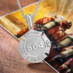 Honor Their Bravery – Engraved Firefighter Necklace – For Heroes and Loved Ones - Image 4