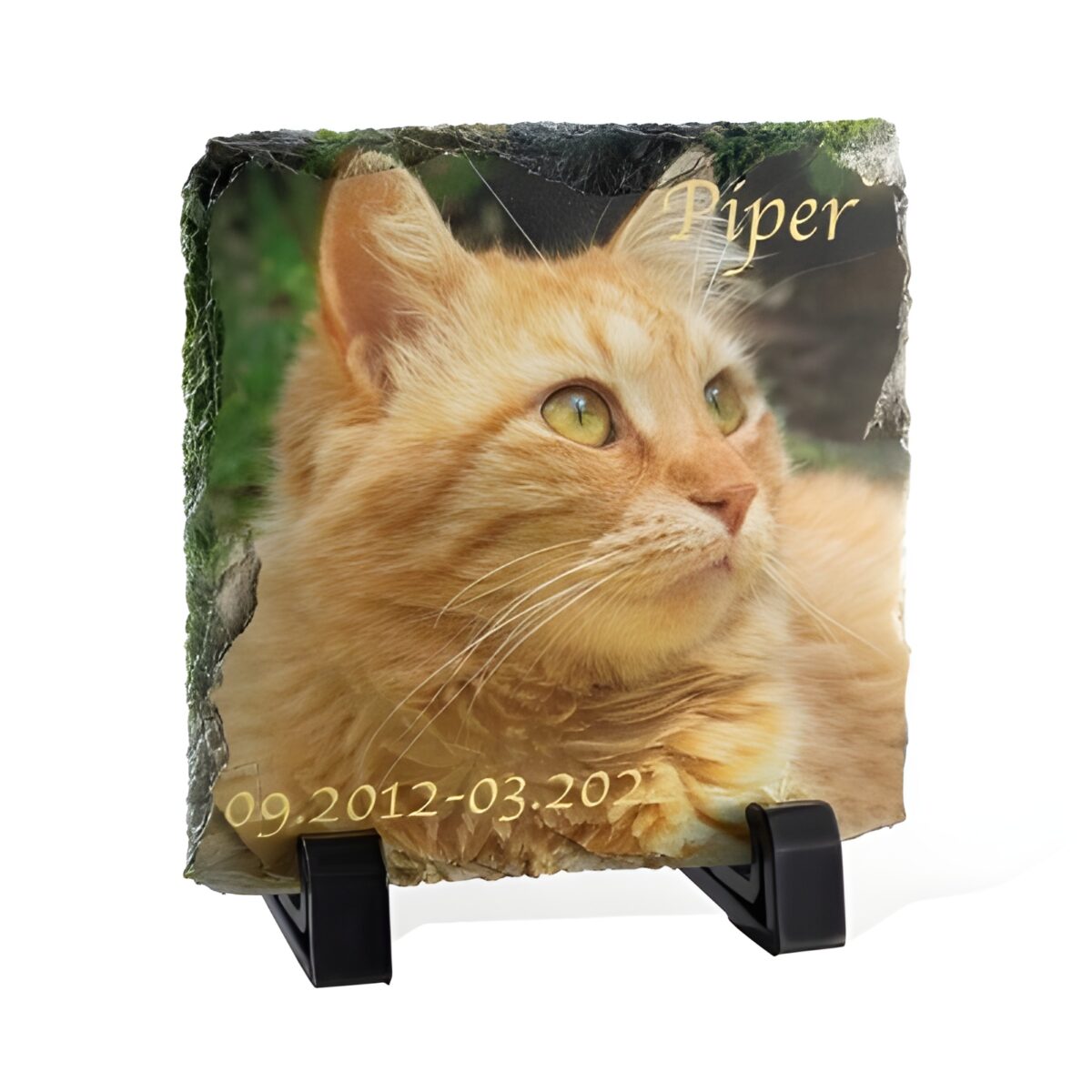 Custom pet memorial slate honoring cherished companions
