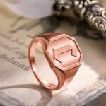 Embrace Timeless Heritage – Initial Engraved Signet Ring – A Cherished Token for Loved Ones - Image 7