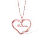 Embrace Their Tiny Steps – Custom Heart Necklace with Baby Feet & Birthstones – For Cherished Moms and Grandmothers - Image 9