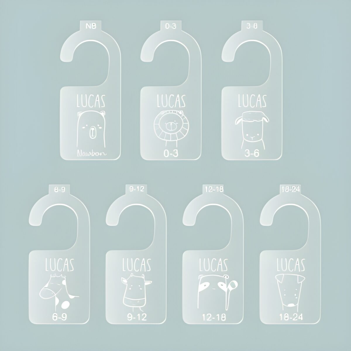 Custom baby nursery closet dividers for cherished keepsakes