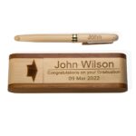Personalized bamboo pen set for inspiration and achievement