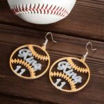 Celebrate Team Spirit – Custom Baseball Earrings with Number – For Moms, Daughters & Loved Ones Cheering on the Game - Image 5