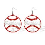 Custom baseball earrings for moms celebrating team spirit