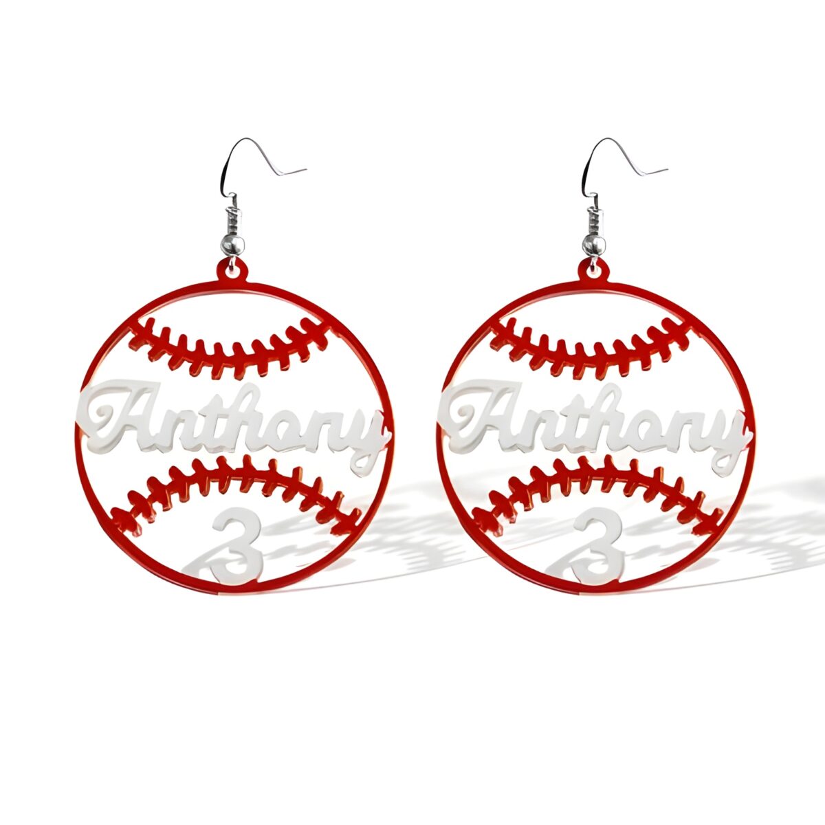 Custom baseball earrings for moms celebrating team spirit