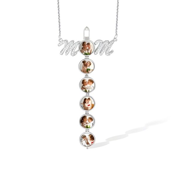 Cherished photo pendant necklace for mom's memories