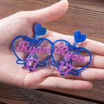 Celebrate Team Spirit – Custom Name & Number Sport Ball Earrings – For Proud Moms and Fans - Image 4