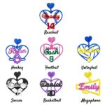 Celebrate Team Spirit – Custom Name & Number Sport Ball Earrings – For Proud Moms and Fans - Image 7