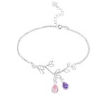 Embrace Your Roots – Family Tree Birthstone Bracelet – A Loving Tribute for Mom - Image 2