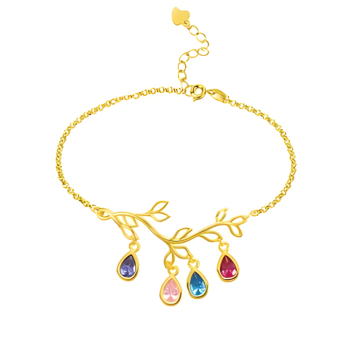 family tree birthstone bracelet for mom