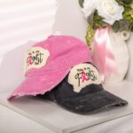 Embrace Courage – Distressed Breast Cancer Awareness Baseball Cap – For Warriors Facing the Fight - Image 4