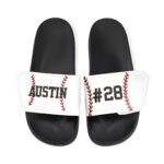 Custom sports sandals for baseball moms and fans