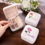 Carry Your Story – Custom Birth Flower Jewelry Travel Case – For Bridesmaids, Mothers & Cherished Moments - Image 7
