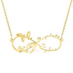 Embrace Eternal Bonds – Infinity Birthflower Necklace with Names – For Mom, Daughter & Cherished Women - Image 2