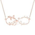 Embrace Eternal Bonds – Infinity Birthflower Necklace with Names – For Mom, Daughter & Cherished Women - Image 3