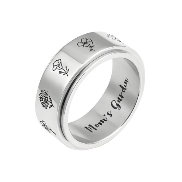 Birth flower ring for mothers - a heartfelt tribute