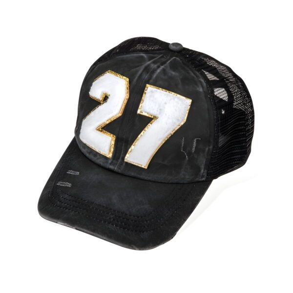 Custom distressed baseball cap for team spirit