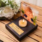 Illuminate Their Memory – Custom Wooden Tealight Memorial Candle Holder – A Tender Tribute for Cherished Loved Ones - Image 2