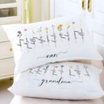 Embrace Family Love – Custom Birth Flower Pillowcase – A Heartfelt Keepsake for Grandma & Mom - Image 5