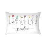 Embrace Family Love – Custom Birth Flower Pillowcase – A Heartfelt Keepsake for Grandma & Mom - Image 8