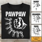 Embrace Family Strength – Custom Dad & Grandpa Cotton Tee – Celebrate Father’s Day with Heartfelt Names - Image 2
