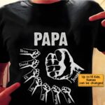 Embrace Family Strength – Custom Dad & Grandpa Cotton Tee – Celebrate Father’s Day with Heartfelt Names - Image 7