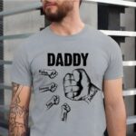 Embrace Family Strength – Custom Dad & Grandpa Cotton Tee – Celebrate Father’s Day with Heartfelt Names - Image 8