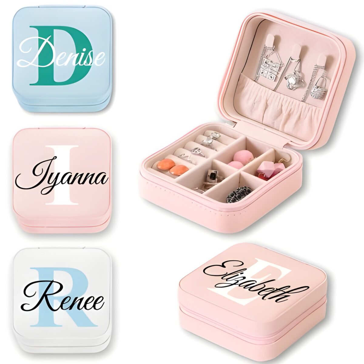Custom name jewelry box for treasured memories