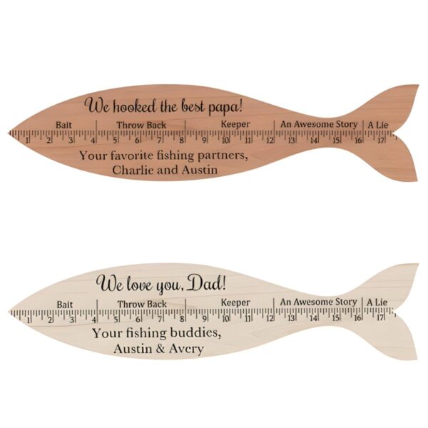 Personalized fish ruler for dad, celebrating every catch