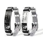 Engraved photo ID bracelet for fathers, a heartfelt keepsake