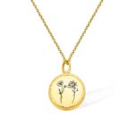 Embrace Memories in Bloom – Birth Flower Photo Locket Necklace – A Cherished Keepsake for Her and Mom - Image 2