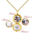 Embrace Memories in Bloom – Birth Flower Photo Locket Necklace – A Cherished Keepsake for Her and Mom - Image 4