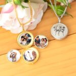 Embrace Memories in Bloom – Birth Flower Photo Locket Necklace – A Cherished Keepsake for Her and Mom - Image 5