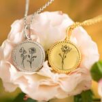Embrace Memories in Bloom – Birth Flower Photo Locket Necklace – A Cherished Keepsake for Her and Mom - Image 7
