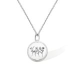 Birth flower photo locket necklace for cherished memories